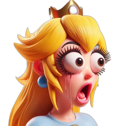face, crown, 3d render, concept art transparent PNG cut-out