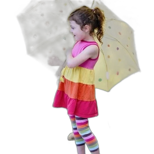 umbrella, dress, photorealistic, rain transparent PNG cut-out