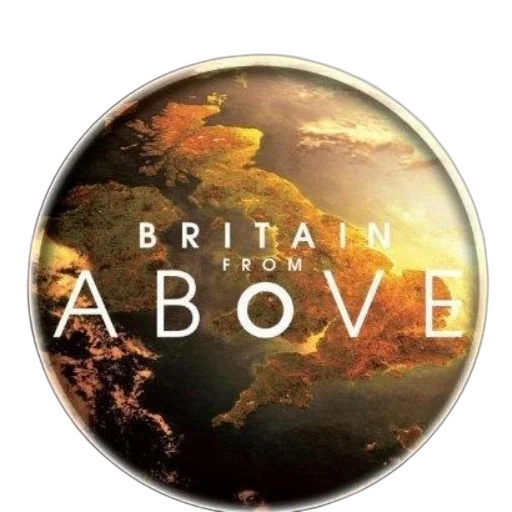 britain, above, poster, circular transparent PNG cut-out
