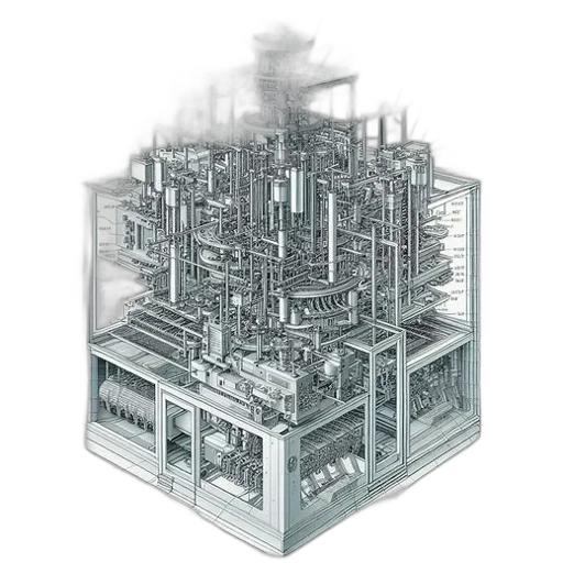robot, building, furniture, concept art transparent PNG cut-out