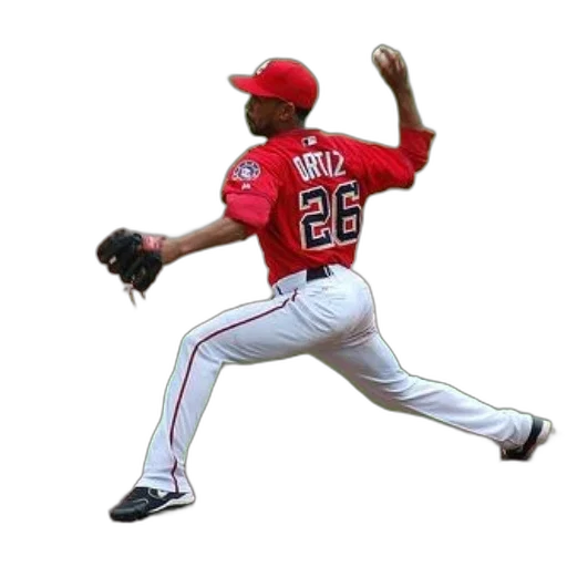 baseball, player, wearing, red transparent PNG cut-out