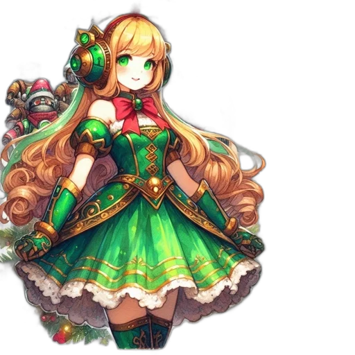 dress, staff, flower, weapon transparent PNG cut-out