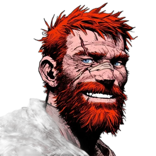 face, comic book art, concept art, fantasy art transparent PNG cut-out