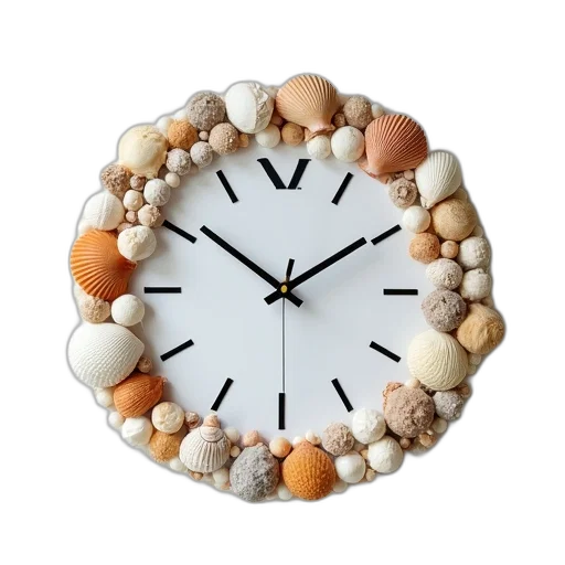 jewelry, seashells, beach, clock transparent PNG cut-out