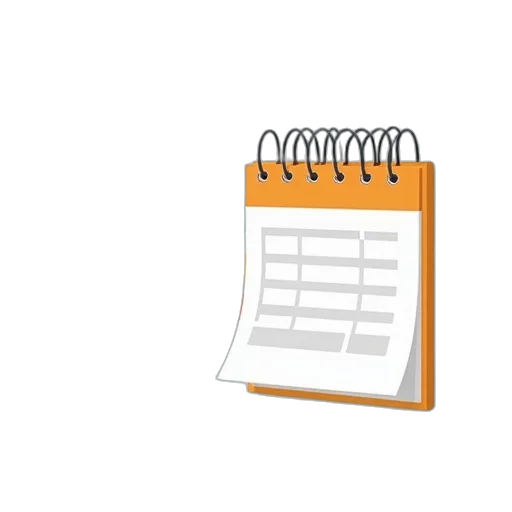 calendar, page, arrows, icon transparent PNG cut-out