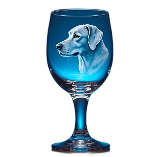 photorealistic, blue, glass, clear transparent PNG cut-out
