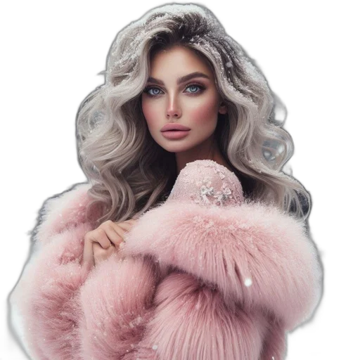 jacket, hair, face, photorealistic transparent PNG cut-out