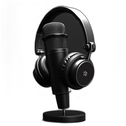 3d render, photorealistic, microphone, radio transparent PNG cut-out