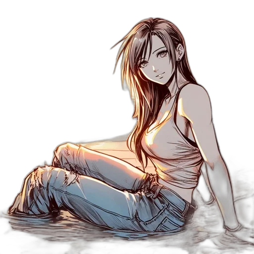 comic book art, concept art, cartoon, watercolor transparent PNG cut-out