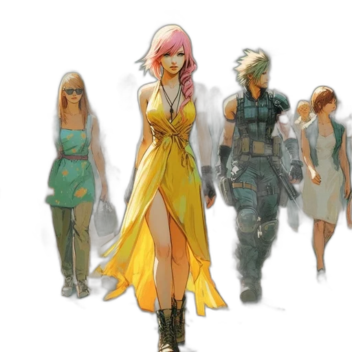 dress, concept art, fantasy art, comic book art transparent PNG cut-out