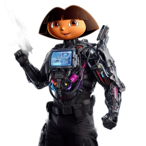 robot, jacket, weapon, dress transparent PNG cut-out