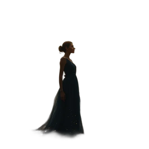 dress, crown, jewelry, staff transparent PNG cut-out