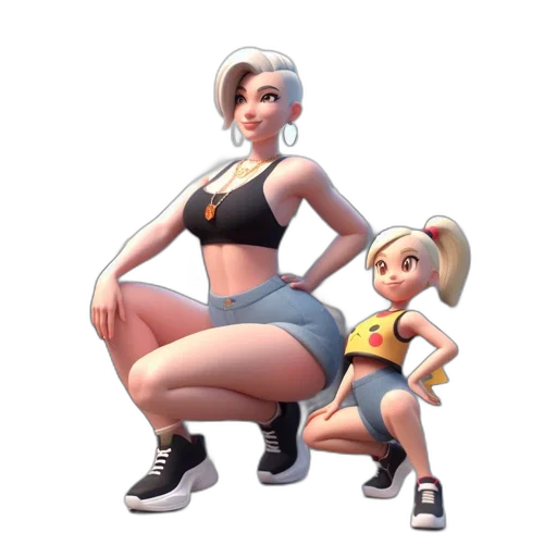 concept art, 3d render, pixel art, cartoon transparent PNG cut-out