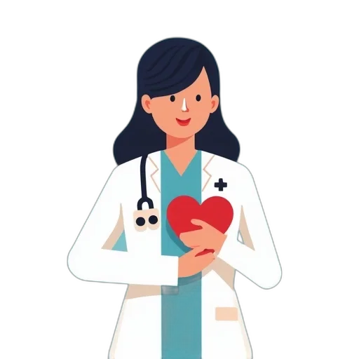 woman, heart, doctor, nurse transparent PNG cut-out