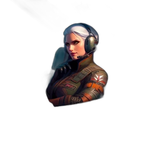jacket, face, weapon, staff transparent PNG cut-out