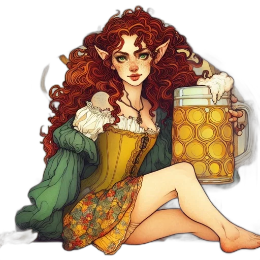 fantasy art, pixel art, concept art, watercolor transparent PNG cut-out