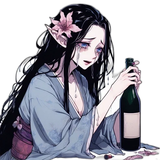 bottle, staff, pixel art, vaporwave transparent PNG cut-out