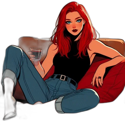 comic book art, cartoon, concept art, pixel art transparent PNG cut-out