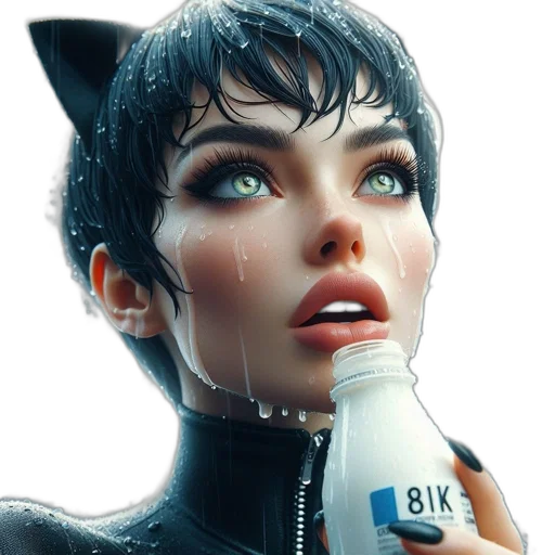 robot, bottle, 3d render, cyberpunk transparent PNG cut-out