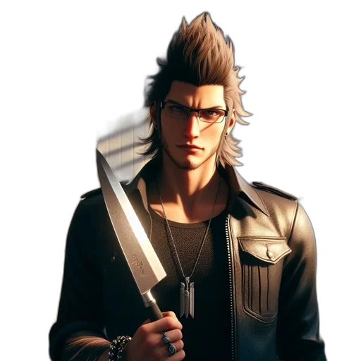 jacket, sword, staff, weapon transparent PNG cut-out