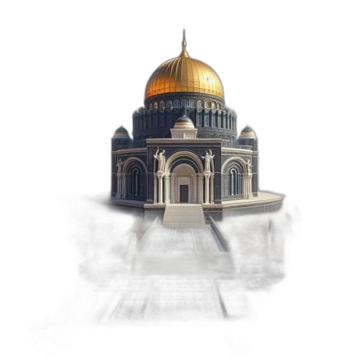 crown, building, concept art, photorealistic transparent PNG cut-out