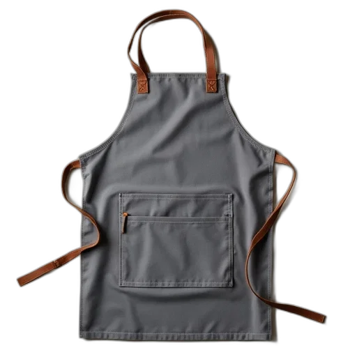 jacket, grey, apron, leather transparent PNG cut-out