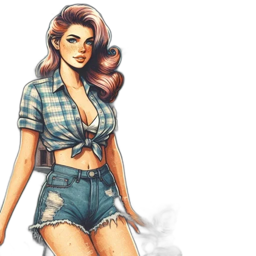 comic book art, concept art, fantasy art, photorealistic transparent PNG cut-out