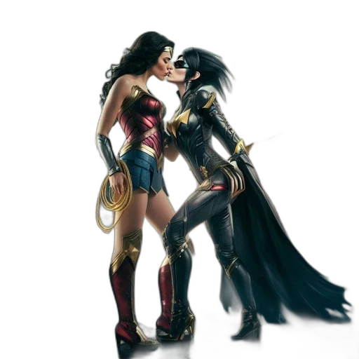 comic book art, concept art, fantasy art, two transparent PNG cut-out