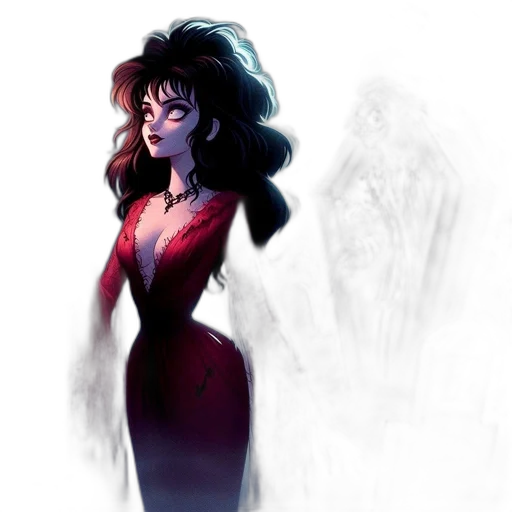 dress, face, creature, concept art transparent PNG cut-out