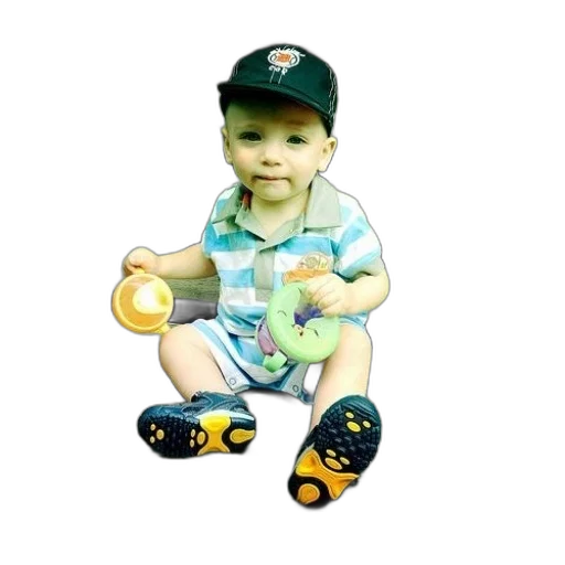 photorealistic, 3d render, baby, sits transparent PNG cut-out