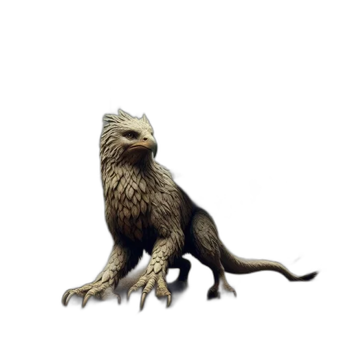 dragon, animal, creature, staff transparent PNG cut-out