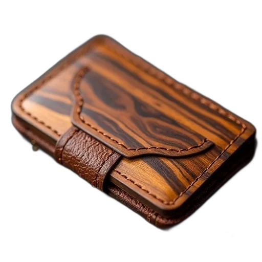 wood, wallet, card, holder transparent PNG cut-out