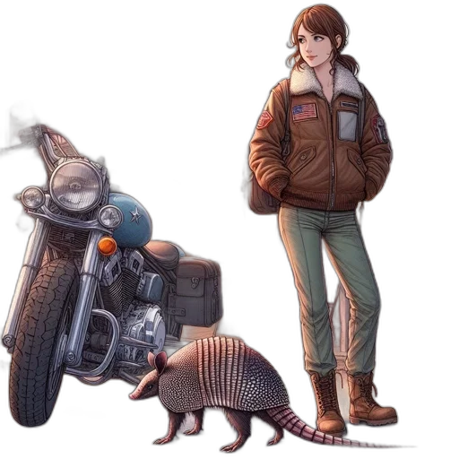 jacket, animal, creature, concept art transparent PNG cut-out