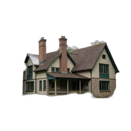 building, furniture, hat, 3d render transparent PNG cut-out