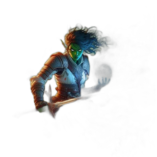 mask, dragon, staff, creature transparent PNG cut-out