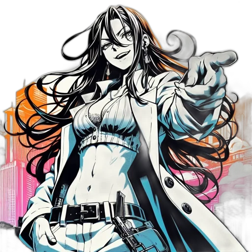 comic book art, concept art, anime, cartoon transparent PNG cut-out