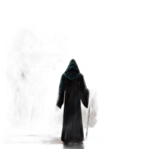 creature, mask, staff, sword transparent PNG cut-out