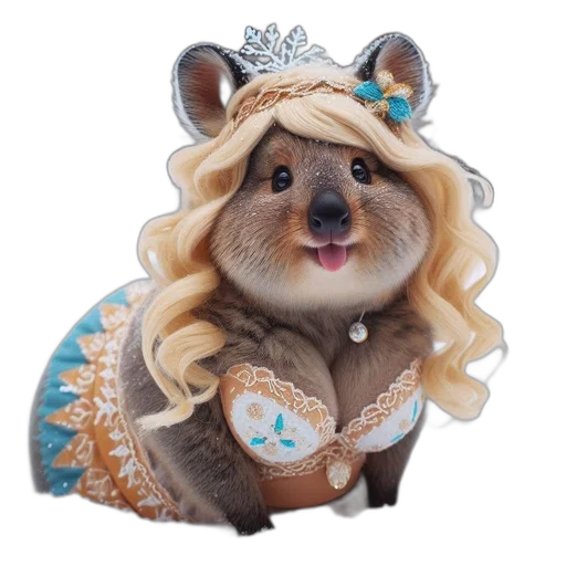 animal, dress, crown, hat transparent PNG cut-out