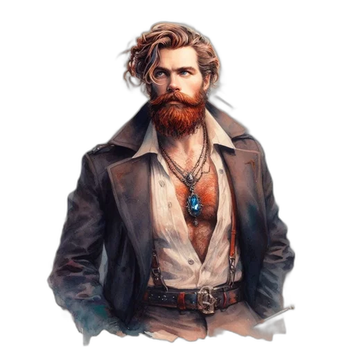 jacket, staff, face, concept art transparent PNG cut-out