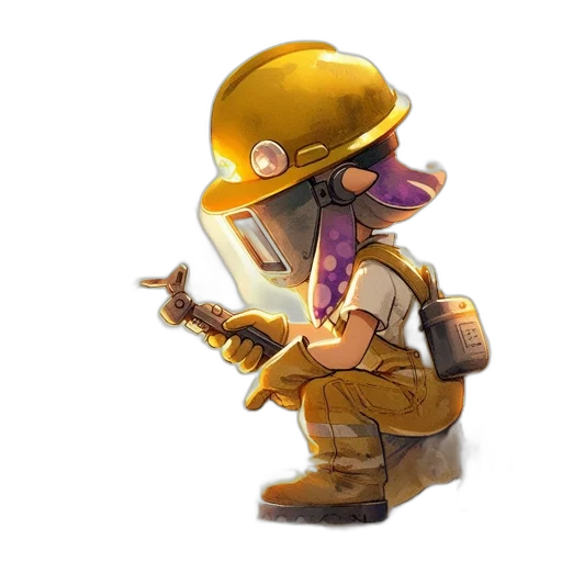 staff, weapon, hat, robot transparent PNG cut-out