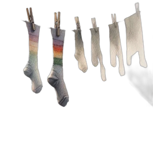shoes, staff, mask, watercolor transparent PNG cut-out