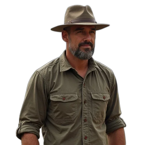 hat, staff, jacket, animal transparent PNG cut-out