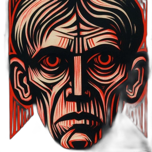 mask, face, creature, comic book art transparent PNG cut-out