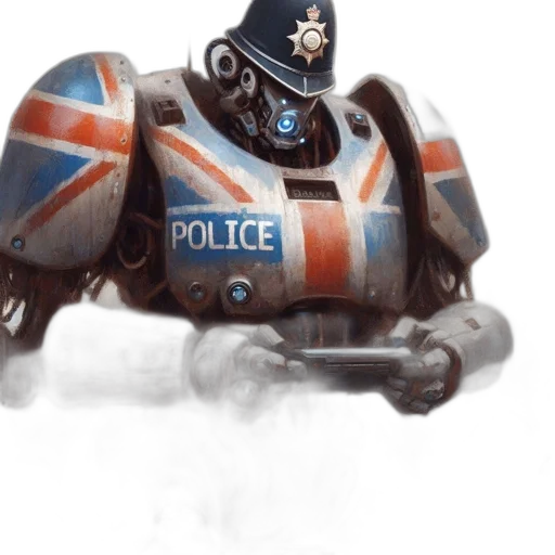 robot, weapon, concept art, photorealistic transparent PNG cut-out