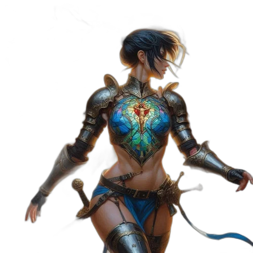 robot, sword, concept art, fantasy art transparent PNG cut-out
