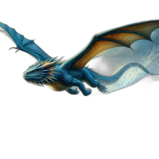 dragon, creature, animal, sword transparent PNG cut-out