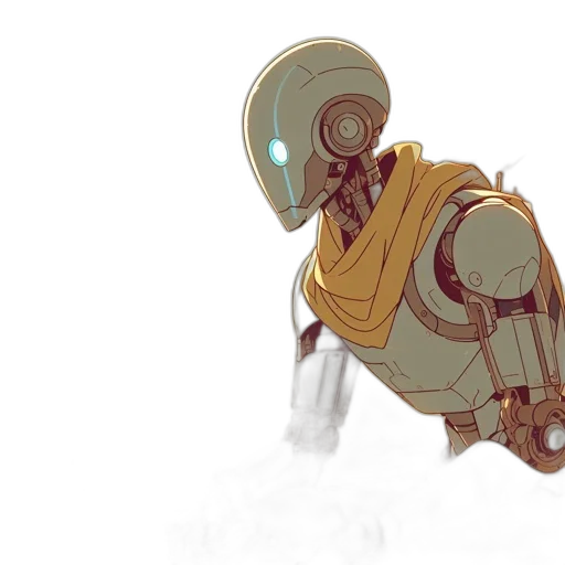 robot, concept art, comic book art, cyberpunk transparent PNG cut-out