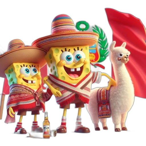 3d render, concept art, spongebob, squarepants transparent PNG cut-out