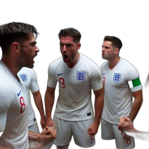 four, english, soccer, players transparent PNG cut-out