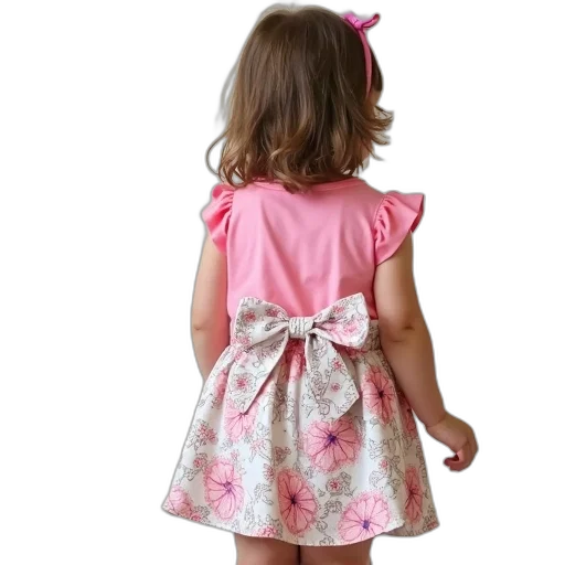 dress, toddler, outfit, pink transparent PNG cut-out